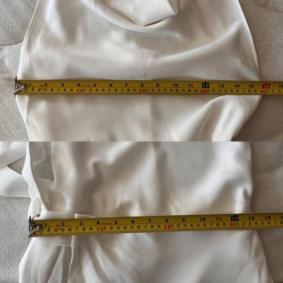NWT ZARA White Sleeveless Cowl Neck Belted Jumpsuit S BLOGGER FAV - Picture 13 of 16
